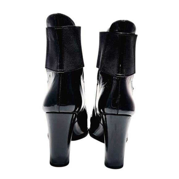 STUART WEITZMAN Black Patent Leather High Heel Ankle Boot Booties Size 5.5 M - Picture 7 of 8